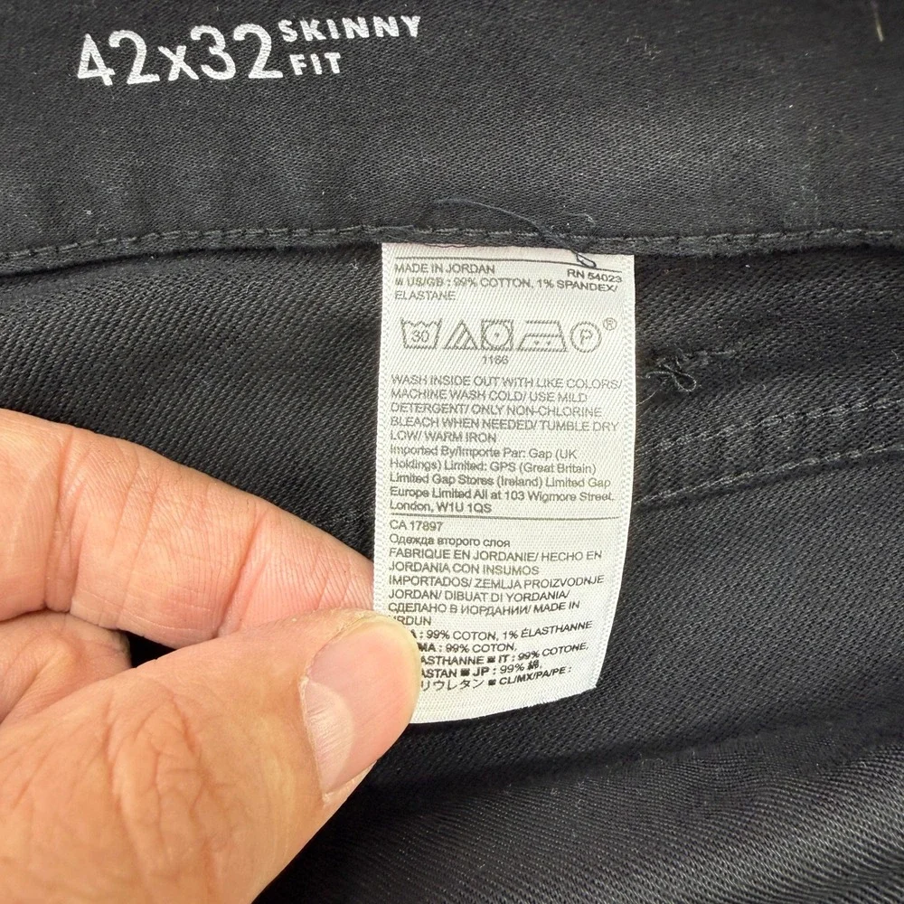 Banana‎ Republic Skinny Fit Traveler Pants Mens 42x32 Denim StayColor Stretch